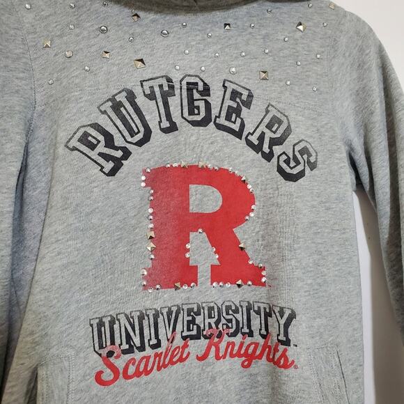 PINK VS | Rutgers Victoria's Secret Collegiate Jones & Mitchell Studded Hoodie - Picture 2 of 11